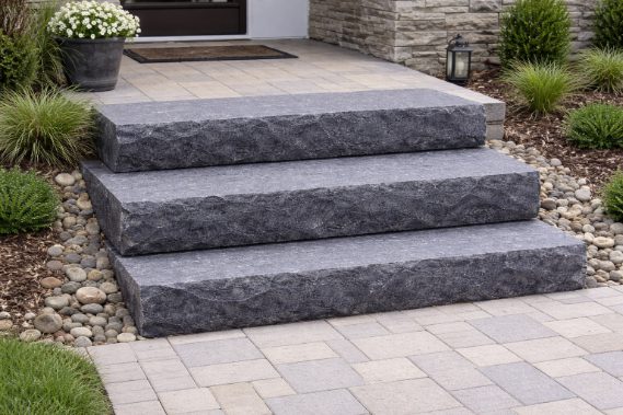 Cut Steps Black Granite
